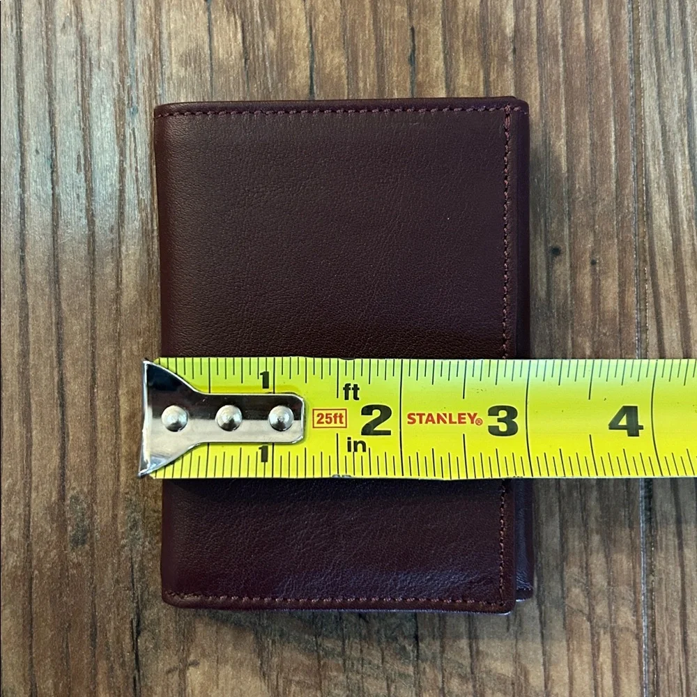 Pierotucci Trifold Leather Wallet Brown
